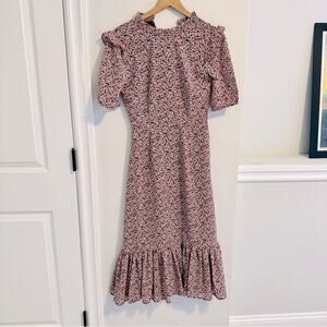 YAS Pink Floral Maxi Dress XS